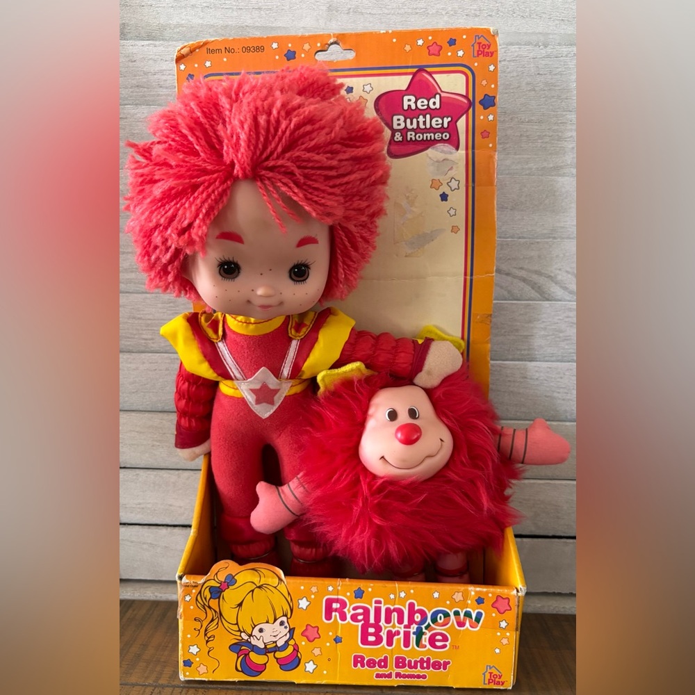 Rainbow Red Butler & Romeo Plush Doll Set - Red and Yellow Accents 2003 - Picture 1 of 13